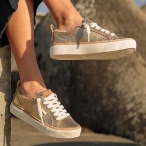 REEF Womens Champagne Suede Lay Day Dawn Sneakers -  Size 11 & 42.5 EUR